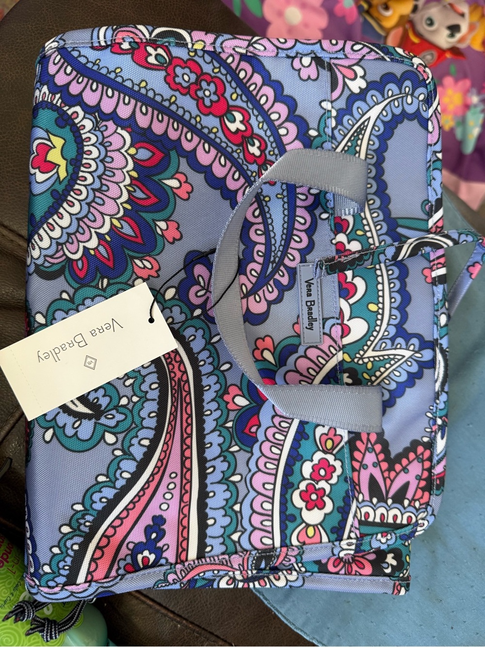 NWT Vera Bradley Lavender Paisley Cosmetic hanging Bag